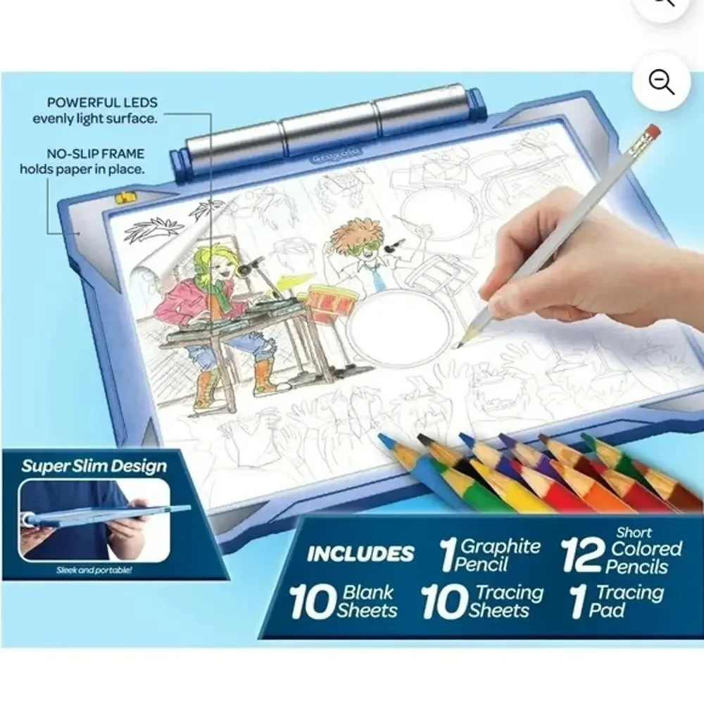 Crayola Light-Up Tracing Pad, Blue, Colored Pencils, Arts & Craft Supplies, Art